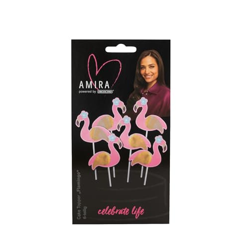 DECOCINO meets AMIRA - Cake Topper Flamingo 6-tlg - pink, ideal für Muffins, Kuchen und Torten, Geburtstag, Party, Hochzeit, JGA DECOCINO meets AMIRA - Cake Topper Flamingo 6-tlg - pink, ideal für Muffins, Kuchen und Torten, Geburtstag, Party, Hochzeit, JGA von DECOCINO
