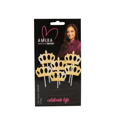 DECOCINO meets AMIRA - Cake Topper Krone 6-tlg - pink, ideal für Muffins, Kuchen und Torten, Geburtstag, Party, Hochzeit, JGA DECOCINO meets AMIRA - Cake Topper Krone 6-tlg - pink, ideal für Muffins, Kuchen und Torten, Geburtstag, Party, Hochzeit, JGA von DECOCINO