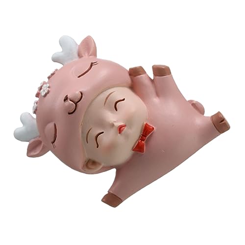 DECOMELODY 1 Stück Backen Dekoration Ornamente Kuchendekorationen Oh Tierfarm Topper Kleinkinder Pfote Tortenverzierungen Für Geburtstag Dschungeltierparty Gefälscht Figur Rosa Harz von DECOMELODY