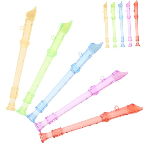 DECOMELODY 10 Stk Teiliges Mini Kunststoff für Transparente Musikinstrumente für Anfänger Einfache Handhabung und Spielerisches Lernen Bunte Farbauswahl für Musikalische Zufällige Farbe von DECOMELODY