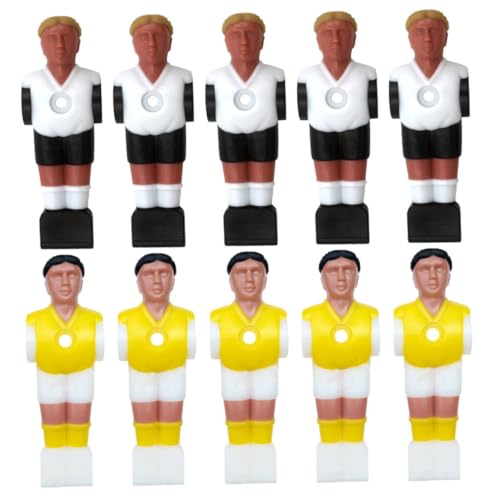 DECOMELODY 10 Stück Fußball-Maschinenpuppe Zubehör Tischfußballspielerfiguren Fußballfiguren Tischfussball Kickerfigur Mini-Tischkicker Fußball-Statue Fußballteile Harz von DECOMELODY