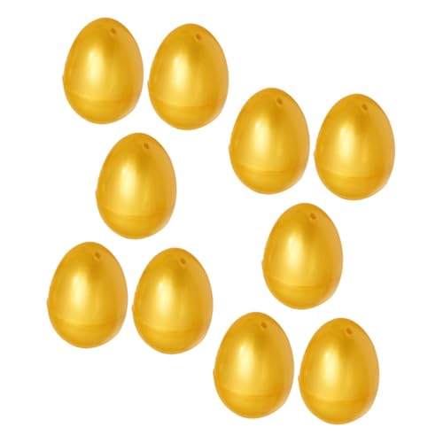 DECOMELODY 10 Stück Öffne das Golden Egg Gacha Eier Eier DIY Eier für Eier für Geschenktüten Eier für Feierlichkeiten Osterei selber Machen -Pu-Ei Plastik von DECOMELODY