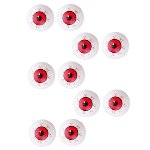 DECOMELODY 10 Stück Teiliges Halloween Deko Kunststoff Gruselige Fake Augen mit Roten Adern Realistische Horror Augen Requisiten für Party Innen und Außen Passend für Skelett und Dekoration DECOMELODY 10 Stück Teiliges Halloween Deko Kunststoff Gruselige Fake Augen mit Roten Adern Realistische Horror Augen Requisiten für Party Innen und Außen Passend für Skelett und Dekoration von DECOMELODY