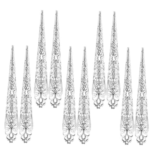 DECOMELODY 10 Stück Teiliges Lange Fake Fingernägel für Halloween Cosplay Gruselige Nageldekorationen Nagelüberzüge für Kostüm und Maskenpartys von DECOMELODY