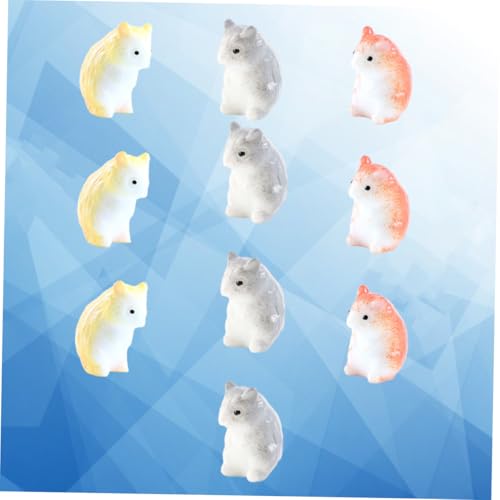 DECOMELODY 10 Stück Teiliges Resin Miniatur Kuchen dekoration Cartoon Tier Figuren für Party Home Mikrolandschaft Tortendeko Bunte Kleine Backornamente von DECOMELODY