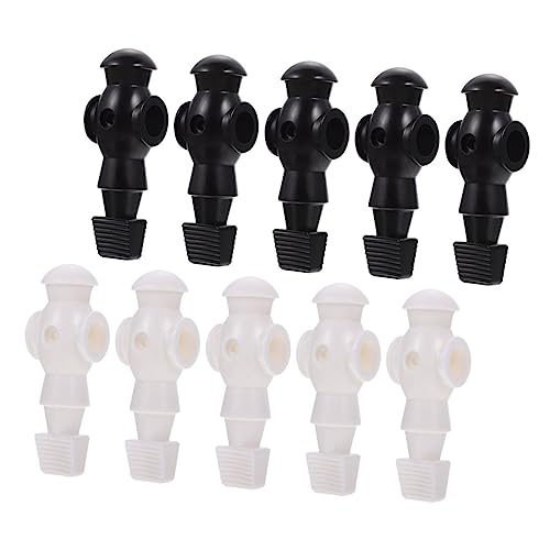 DECOMELODY 10 Stück Teiliges Tischfußballfiguren Ersatzspieler für Fußballautomaten Robuste und Langlebige Kicker Figuren Schwarz und Weiß für Tischfußballspiele von DECOMELODY