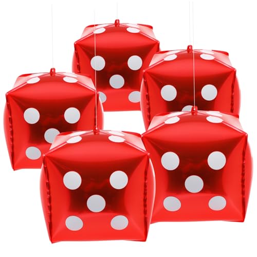 DECOMELODY 10 Stück Teiliges Würfel Deko Rote Aluminiumfolie Würfelluftballons Thematische Partydekoration für Motto Detailreiche Verarbeitung für Spiel und Feieratmosphäre DECOMELODY 10 Stück Teiliges Würfel Deko Rote Aluminiumfolie Würfelluftballons Thematische Partydekoration für Motto Detailreiche Verarbeitung für Spiel und Feieratmosphäre von DECOMELODY