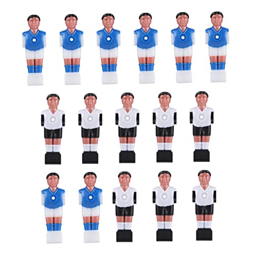 DECOMELODY 16 Stück Zubehör für Fußballmaschinen Tischfußballspieler Foosball -Fußballspiel Tischfußball Ersatzteile Tischfußball Figuren Harz-Fußballspieler verschleißfeste Fußballspieler von DECOMELODY