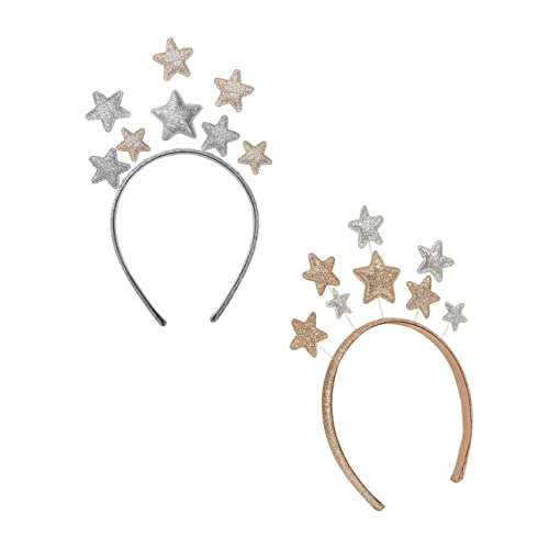DECOMELODY 2 STÜCK Teiliges Haarreifen mit Fünfzackigem Stern Farbige Metall Stirnbänder in Gold und Silber Leichte Party Haarreifen Kreative und Niedliche Haaraccessoires für Mädchen DECOMELODY 2 STÜCK Teiliges Haarreifen mit Fünfzackigem Stern Farbige Metall Stirnbänder in Gold und Silber Leichte Party Haarreifen Kreative und Niedliche Haaraccessoires für Mädchen von DECOMELODY