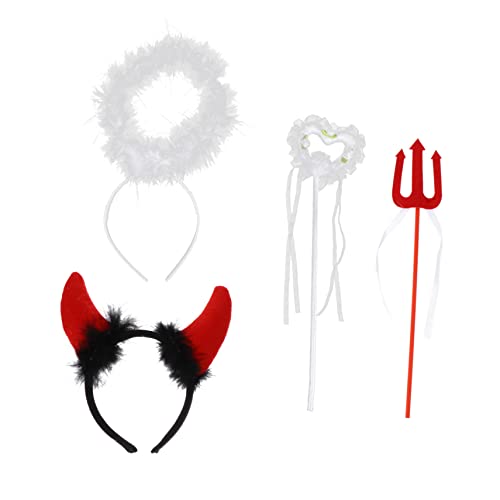 DECOMELODY 2 Sätze Erwachsene Engelsflügel und Teufelsflügel Kopfschmuck Cosplay Zubehör für Halloween Fasching Bühnenauftritt Party DECOMELODY 2 Sätze Erwachsene Engelsflügel und Teufelsflügel Kopfschmuck Cosplay Zubehör für Halloween Fasching Bühnenauftritt Party von DECOMELODY
