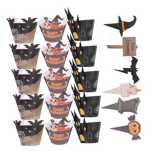 DECOMELODY 2 Sätze Halloween Cupcake Deko mit Spinnen Kürbis Motiven Stabile Papiertopper und Förmchen Teilig für Shower und Party Schnelle Anwendung Festliche Verpackung DECOMELODY 2 Sätze Halloween Cupcake Deko mit Spinnen Kürbis Motiven Stabile Papiertopper und Förmchen Teilig für Shower und Party Schnelle Anwendung Festliche Verpackung von DECOMELODY