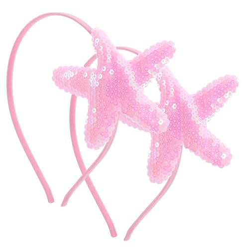 DECOMELODY 2 Stck Haarschmuck Seestern Stirnband mit Pailletten Leichtes Haarband für Mädchen Party Strand Geburtstag Zubehör von DECOMELODY
