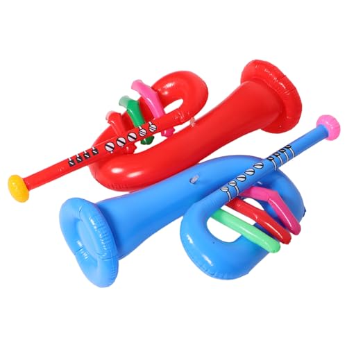 DECOMELODY 2 Stück Aufblasbare Trompete für Lustiges PVC Musikinstrument Wiederverwendbar Leichte Party deko und Musikrequisite für Kinderpartys und Bühnenauftritte DECOMELODY 2 Stück Aufblasbare Trompete für Lustiges PVC Musikinstrument Wiederverwendbar Leichte Party deko und Musikrequisite für Kinderpartys und Bühnenauftritte von DECOMELODY