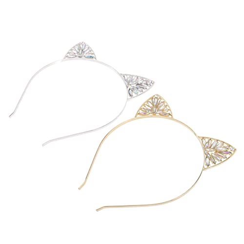 DECOMELODY 2 Stück Glitzernde Katzenohren Haarreife Schimmerndes Stirnband in Weiß und Gold Verstellbar Haaraccessoires für Mädchen Geeignet für Alltag und Kostümpartys DECOMELODY 2 Stück Glitzernde Katzenohren Haarreife Schimmerndes Stirnband in Weiß und Gold Verstellbar Haaraccessoires für Mädchen Geeignet für Alltag und Kostümpartys von DECOMELODY