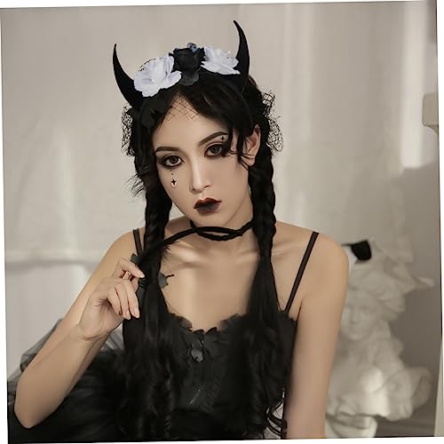 DECOMELODY 2 Stück Halloween Haarband mit Teufelshörnern Schädel und Blumen Design Weicher Stoff Bequemes Halloween Cosplay Kopfstück für Erwachsene und Party Kostüm Zubehör DECOMELODY 2 Stück Halloween Haarband mit Teufelshörnern Schädel und Blumen Design Weicher Stoff Bequemes Halloween Cosplay Kopfstück für Erwachsene und Party Kostüm Zubehör von DECOMELODY