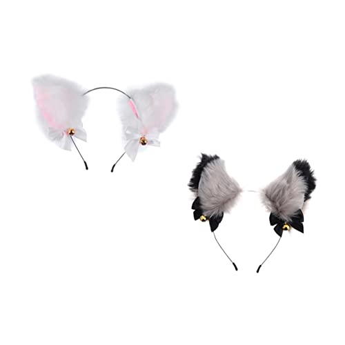 DECOMELODY 2 Stück Katzenohren Haarreif mit Plüschglocken Cosplay Haaraccessoire für Partys Halloween und Geburtstagsfeiern für Damen und Mädchen DECOMELODY 2 Stück Katzenohren Haarreif mit Plüschglocken Cosplay Haaraccessoire für Partys Halloween und Geburtstagsfeiern für Damen und Mädchen von DECOMELODY