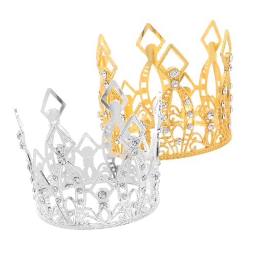 DECOMELODY 2 Stück Mini Cake Topper Filigrane Prinzessin Torten Deko Leichter Schmuck Vintage Kuchenaufsatz für Hochzeit Shower Geburtstag Vielseitig Einsetzbar von DECOMELODY