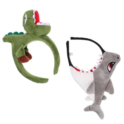 DECOMELODY 2 Stück Teiliges Haarreif Plüsch Meeresräuber und Dino Stirnband Party Kostüm Accessoires für Halloween Karneval Fasching mit Bequemer Passsitz und Festem Halt DECOMELODY 2 Stück Teiliges Haarreif Plüsch Meeresräuber und Dino Stirnband Party Kostüm Accessoires für Halloween Karneval Fasching mit Bequemer Passsitz und Festem Halt von DECOMELODY
