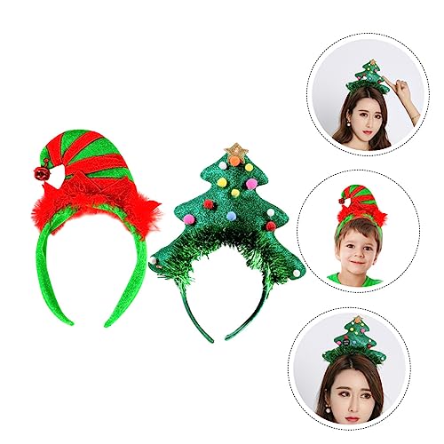 DECOMELODY 2 Stück Teiliges Weihnachts Haarband Lustiger Clown Haarreif mit Glocken Leichter Formbeständiger Kopfschmuck für Party Bühnenauftritt Karneval und Festliche Anlässe von DECOMELODY