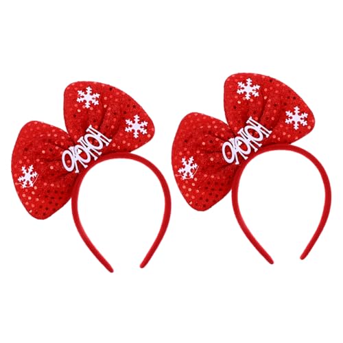 DECOMELODY 2 Stück Weihnachtlicher Haarreifen mit Großem Schleifen Design Elastisch Leicht und Hautfreundlich Festlicher Haarschmuck für Mädchen zu Weihnachten und Festen DECOMELODY 2 Stück Weihnachtlicher Haarreifen mit Großem Schleifen Design Elastisch Leicht und Hautfreundlich Festlicher Haarschmuck für Mädchen zu Weihnachten und Festen von DECOMELODY