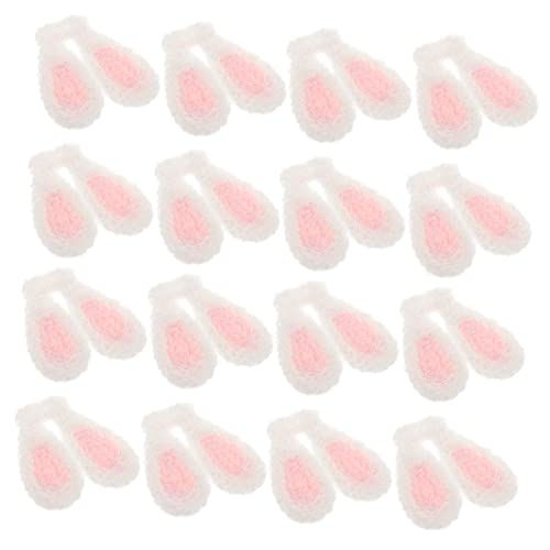 DECOMELODY 20 Stück Teiliges Plüsch Kaninchenohren für DIY Bastelprojekte Haarclips Haarreife Dekorationen für Kreative Anwendungen für Erwachsene von DECOMELODY