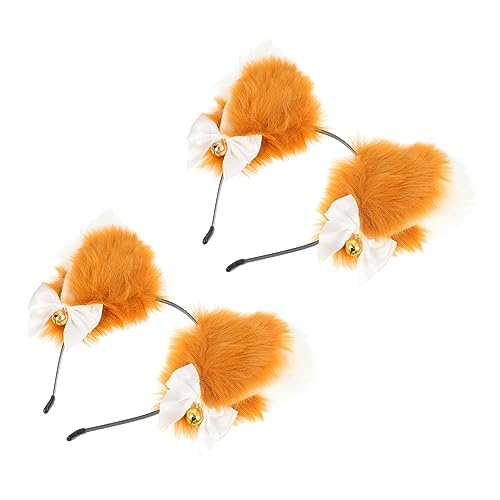 DECOMELODY 2Stücke Katzenohren Haarreifen für Cosplay und Partys Süßes Fox Ear Stirnband mit Glocken für Halloween Kopfbedeckung DECOMELODY 2Stücke Katzenohren Haarreifen für Cosplay und Partys Süßes Fox Ear Stirnband mit Glocken für Halloween Kopfbedeckung von DECOMELODY