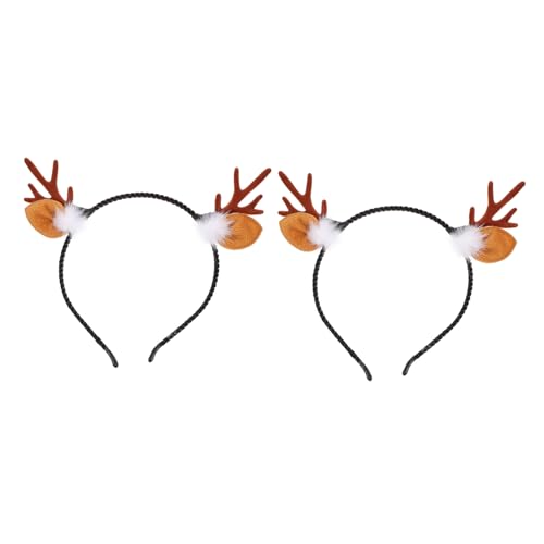 DECOMELODY 2Stücke Weihnachts Haarreifen Mit Entzückendem Geweih Design Perfektes Haarschmuck Für Weihnachten Karneval Und Partys Für Erwachsene Langlebig von DECOMELODY