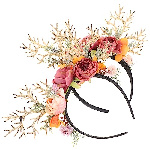 DECOMELODY 2st Weihnachtsstirnband Kostüme Frauen Feenkostüm Für Damen Hirschkostüm Für Erwachsene Hörner Cosplay-kostüm Dekorationen Elch-stirnband Halloween Goldenes Blatt-stirnband Stoff DECOMELODY 2st Weihnachtsstirnband Kostüme Frauen Feenkostüm Für Damen Hirschkostüm Für Erwachsene Hörner Cosplay-kostüm Dekorationen Elch-stirnband Halloween Goldenes Blatt-stirnband Stoff von DECOMELODY