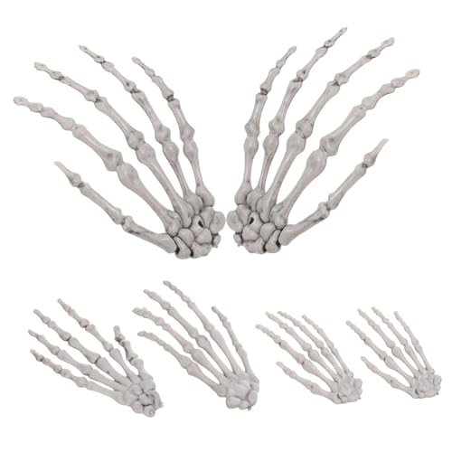 DECOMELODY 3 Paare Halloween Skelett Hand Ornament Dekoration Gruselige Schädel Hand Requisite für Spukhaus Party Deko Halloween Accessoire DECOMELODY 3 Paare Halloween Skelett Hand Ornament Dekoration Gruselige Schädel Hand Requisite für Spukhaus Party Deko Halloween Accessoire von DECOMELODY