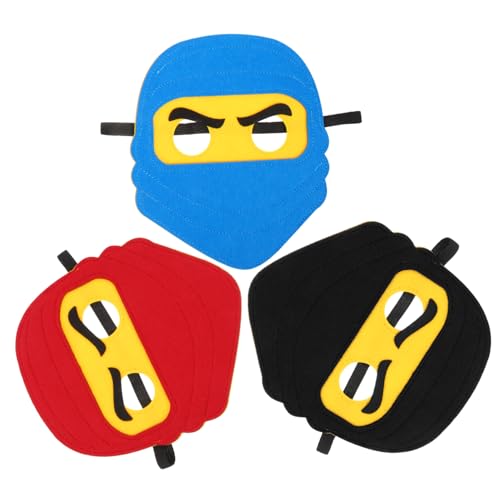 DECOMELODY 3 Stück Piraten und Ninja Masken aus Filz Teiliges Rot Blau Schwarz für Karneval Kostüm Party Fasching Verkleidung Halloween Cosplay DECOMELODY 3 Stück Piraten und Ninja Masken aus Filz Teiliges Rot Blau Schwarz für Karneval Kostüm Party Fasching Verkleidung Halloween Cosplay von DECOMELODY