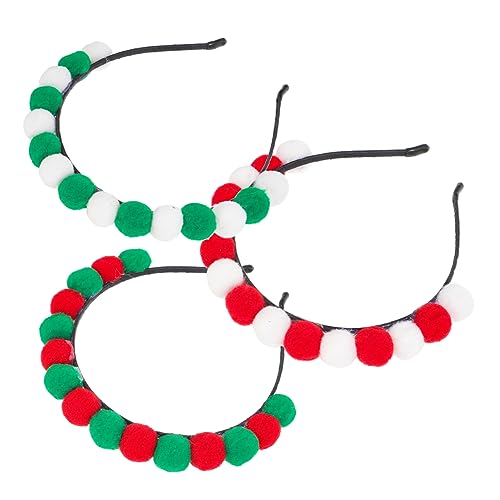 DECOMELODY 3 Stück Weihnachtliche Haarreifen mit Kuscheligen Fuzzy Bällen Stabile Haarschmuck Bänder Rot Weiß Grün Stirnbänder für Damen Festliche Kopfbedeckung für Party und Cosplay DECOMELODY 3 Stück Weihnachtliche Haarreifen mit Kuscheligen Fuzzy Bällen Stabile Haarschmuck Bänder Rot Weiß Grün Stirnbänder für Damen Festliche Kopfbedeckung für Party und Cosplay von DECOMELODY