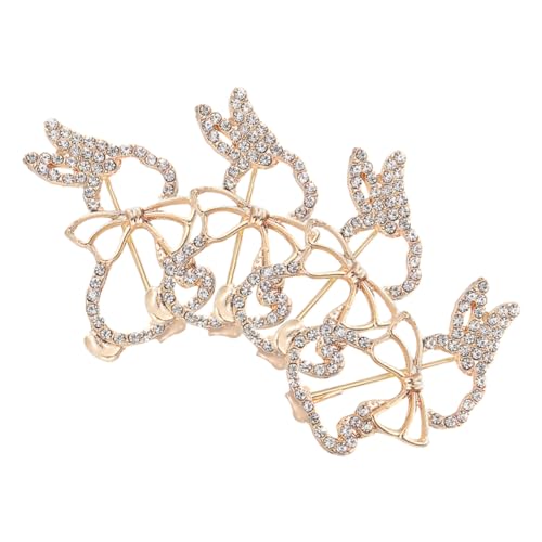 DECOMELODY 4 Stück Kaninchen Brosche Niedliche Hasenbrosche Kaninchenbroschen Hasenstift Metall Brosche Tier Brosche Lustige Emaille-Pins für Rucksack Accessoires für Frauen Legierung Golden von DECOMELODY