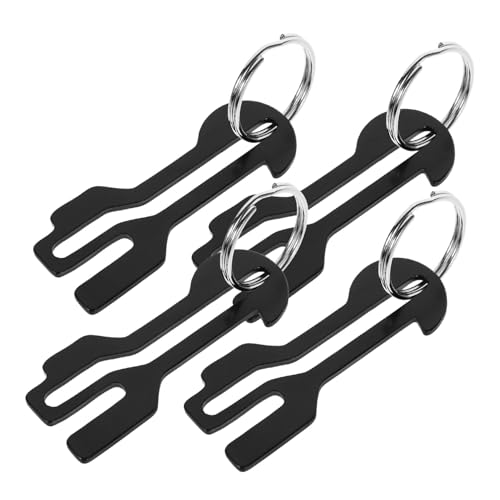 DECOMELODY 4 Stück Teiliges Edelstahl Schlüsselanhänger Einkaufswagen Chip Leichter Metall Schlüsselring mit Trolley Token Kompakt und Robust Praktische Einkaufswagen Dekoration für Alltag von DECOMELODY