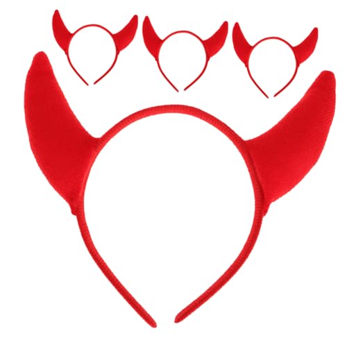 DECOMELODY 4 Stück Teiliges Halloween Teufelshorn Stirnband Damen Kopfschmuck Cosplay Party Haarreif Langlebig Komfortabel für Karneval Kostüm Zubehör DECOMELODY 4 Stück Teiliges Halloween Teufelshorn Stirnband Damen Kopfschmuck Cosplay Party Haarreif Langlebig Komfortabel für Karneval Kostüm Zubehör von DECOMELODY