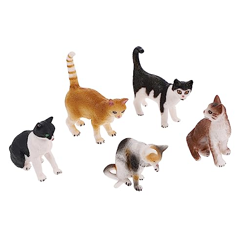 DECOMELODY 5Stücke Katzenfiguren Deko Handbemalte Kätzchen für Tischdekoration und Kinderspielzeug Lebendige Farben als für Verschönerung DECOMELODY 5Stücke Katzenfiguren Deko Handbemalte Kätzchen für Tischdekoration und Kinderspielzeug Lebendige Farben als für Verschönerung von DECOMELODY