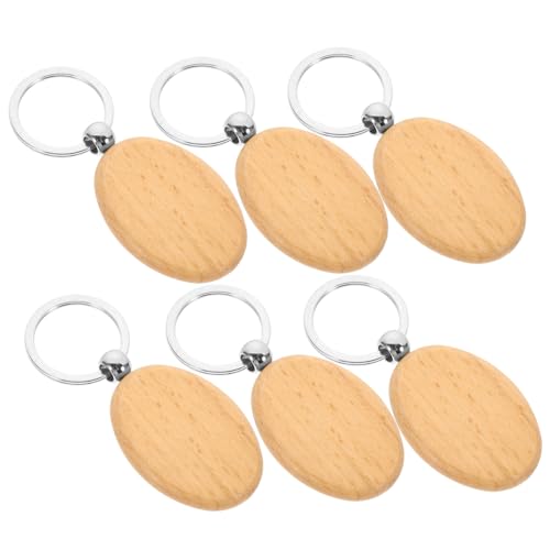 DECOMELODY 6 Stück Holz Schlüsselanhänger Blanko Beech Holz Rohlinge zum Gravieren DIY Schlüsselring Anhänger für Haus Auto Rucksack Zubehör DECOMELODY 6 Stück Holz Schlüsselanhänger Blanko Beech Holz Rohlinge zum Gravieren DIY Schlüsselring Anhänger für Haus Auto Rucksack Zubehör von DECOMELODY