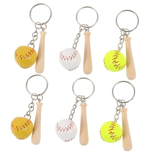 DECOMELODY 6 Stück Teiliges Baseball Schlüsselring Mini Bag Anhänger und Autoschlüsselanhänger Langlebiger Baseballschläger Schlüsselanhänger für Sportler und Fans DECOMELODY 6 Stück Teiliges Baseball Schlüsselring Mini Bag Anhänger und Autoschlüsselanhänger Langlebiger Baseballschläger Schlüsselanhänger für Sportler und Fans von DECOMELODY