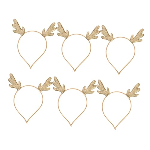 DECOMELODY 6 Stück Teiliges Goldenes Rentier Geweih Haarreifen Haarschmuck Weihnachts Stirnband für Kostüm Party Fasching Karneval Zubehör DECOMELODY 6 Stück Teiliges Goldenes Rentier Geweih Haarreifen Haarschmuck Weihnachts Stirnband für Kostüm Party Fasching Karneval Zubehör von DECOMELODY