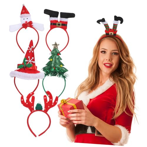DECOMELODY 6 Stück Weihnachts Haarreifen mit Rentiergeweih und Hirschohren Leichtes Bequemes Festtags Accessoire für Damen und Vielseitige Weihnachtsdeko für Party und Familienfeier DECOMELODY 6 Stück Weihnachts Haarreifen mit Rentiergeweih und Hirschohren Leichtes Bequemes Festtags Accessoire für Damen und Vielseitige Weihnachtsdeko für Party und Familienfeier von DECOMELODY
