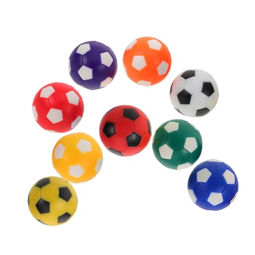 DECOMELODY 9 Stück Teiliges Tischfußball Ersatzball Kunststoff Bälle in Farben Langlebige Austauschbare Tischkicker Bälle für Standard Fußballtische Vielseitiges Spielzubehör von DECOMELODY