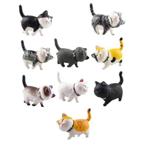 DECOMELODY 9Stücke Teiliges Katzenfiguren Katzenmodelle für Dekoration und Realistische Designs zur Kreativität und Fantasie von Kindern DECOMELODY 9Stücke Teiliges Katzenfiguren Katzenmodelle für Dekoration und Realistische Designs zur Kreativität und Fantasie von Kindern von DECOMELODY