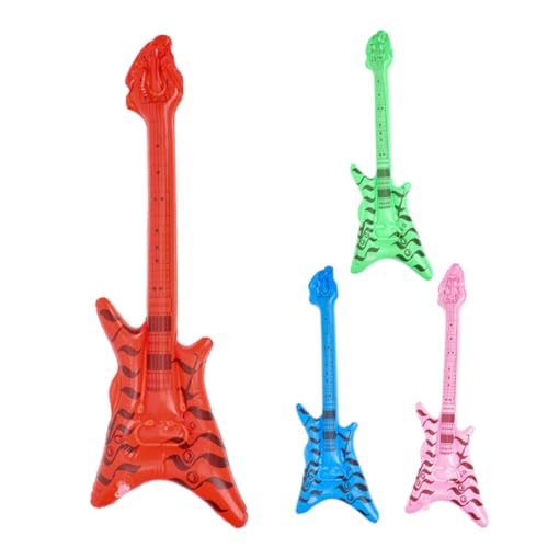 DECOMELODY Aufblasbares Set 4-teilig E-gitarren Spielzeuggurt Vintage 80er Jahre Für Karneval Jungen Und Mädchen Geburtstag Hochzeit DECOMELODY Aufblasbares Set 4-teilig E-gitarren Spielzeuggurt Vintage 80er Jahre Für Karneval Jungen Und Mädchen Geburtstag Hochzeit von DECOMELODY