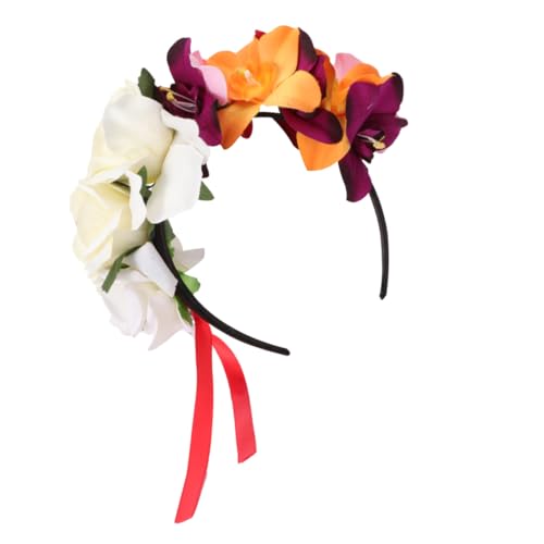 DECOMELODY Blumenhaarband Damen Orchideen Stirnband Floral Headband Festlich Elegant für Halloween Party Foto Urlaub DECOMELODY Blumenhaarband Damen Orchideen Stirnband Floral Headband Festlich Elegant für Halloween Party Foto Urlaub von DECOMELODY