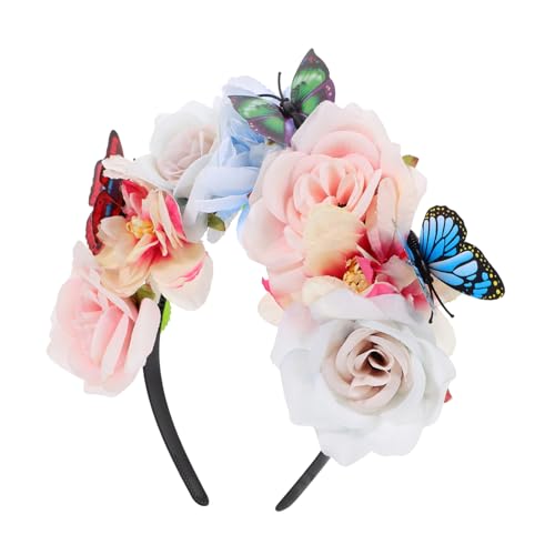 DECOMELODY Butterfly Haarreif mit Realistischen Blumen Langlebiges Cosplay Stirnband für Halloween Party und Gothic Stil Vielseitiger Blumenschmuck für Damen und Festliche Anlässe DECOMELODY Butterfly Haarreif mit Realistischen Blumen Langlebiges Cosplay Stirnband für Halloween Party und Gothic Stil Vielseitiger Blumenschmuck für Damen und Festliche Anlässe von DECOMELODY