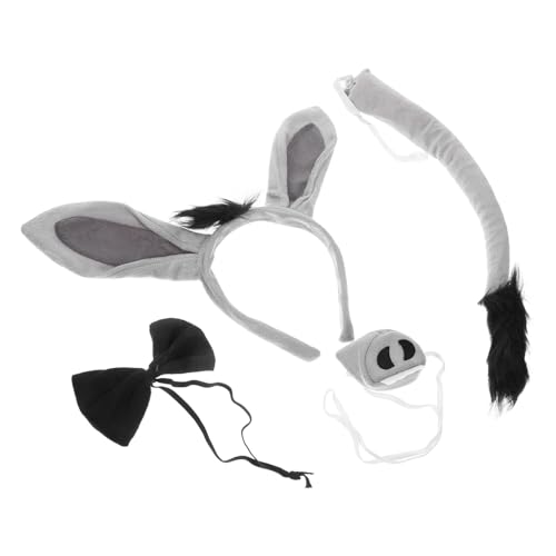 DECOMELODY Donkey Kostüm Haarreif Leichtes Bequemes Donkey Headband Verstellbar für Verschiedene Frisuren Niedliches Halloween Kostümzubehör für Mädchen Perfektes Accessoire für Fasnacht und von DECOMELODY