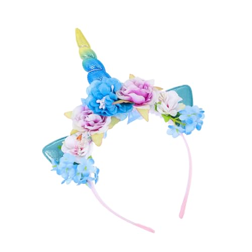 DECOMELODY Einhorn Haarband für Mädchen Blaues Stirnband mit Niedlichen Ohren Leichter Bequemer Party Haarschmuck Passend für Teens Vielseitiges Accessoire für Zufällige Zufällige Farbe von DECOMELODY