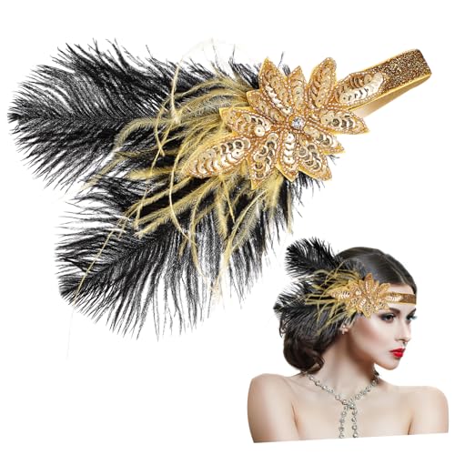 DECOMELODY Flapper Stirnband Damen Vintage Kopfschmuck Pailletten für Partys Hochzeiten Karneval Kostüme DECOMELODY Flapper Stirnband Damen Vintage Kopfschmuck Pailletten für Partys Hochzeiten Karneval Kostüme von DECOMELODY