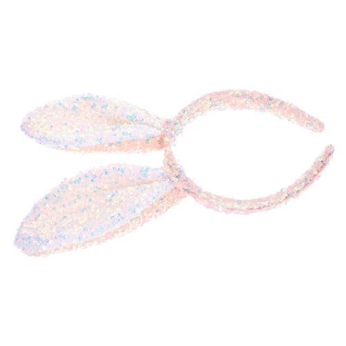 DECOMELODY Glitzerndes Hasenohren Haarreif für Frauen Bequemes Bunny Stirnband Vielseitiges Party und Cosplay Accessoire Niedliches Tiermotiv für Geburtstag und Kostümveranstaltungen von DECOMELODY