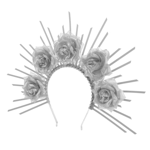 DECOMELODY Göttinnen Cosplay Stirnband mit Silbernem Blumen Kopfschmuck für Damen Vielseitiger Haarschmuck für Partys Hochzeiten Engagements und Festliche Anlässe DECOMELODY Göttinnen Cosplay Stirnband mit Silbernem Blumen Kopfschmuck für Damen Vielseitiger Haarschmuck für Partys Hochzeiten Engagements und Festliche Anlässe von DECOMELODY