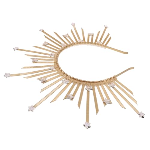 DECOMELODY Goldener Sunburst Haarreif Göttinnen kopfschmuck Leichtes Stirnband für Halloween Kostüm Party Cosplay Frauen Mädchen DECOMELODY Goldener Sunburst Haarreif Göttinnen kopfschmuck Leichtes Stirnband für Halloween Kostüm Party Cosplay Frauen Mädchen von DECOMELODY